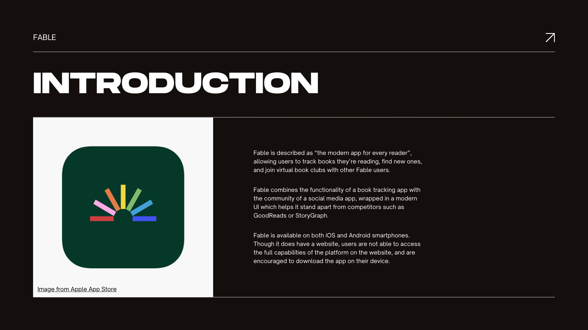 The introduction slide for my Fable presentation